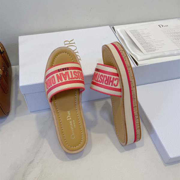 Christian Dior, Dway Platform, Women's Slipper, Pink