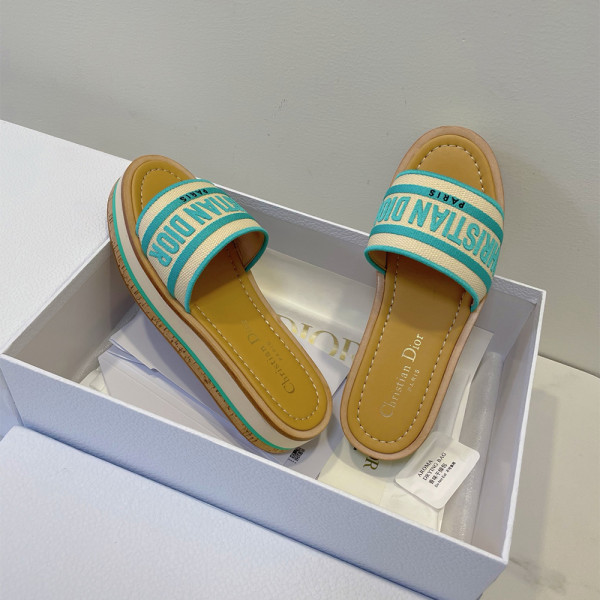 Christian Dior, Dway Platform, Women's Slipper, Green