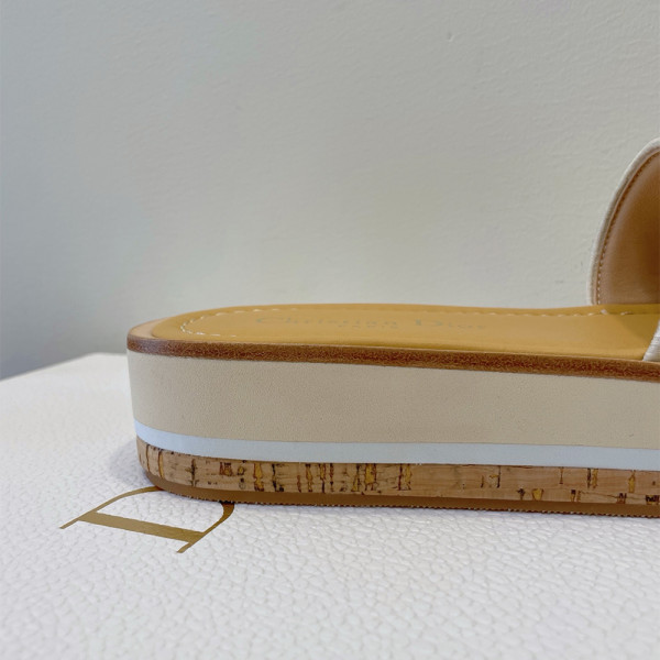 Christian Dior, Dway Platform, Women's Slipper, Beige
