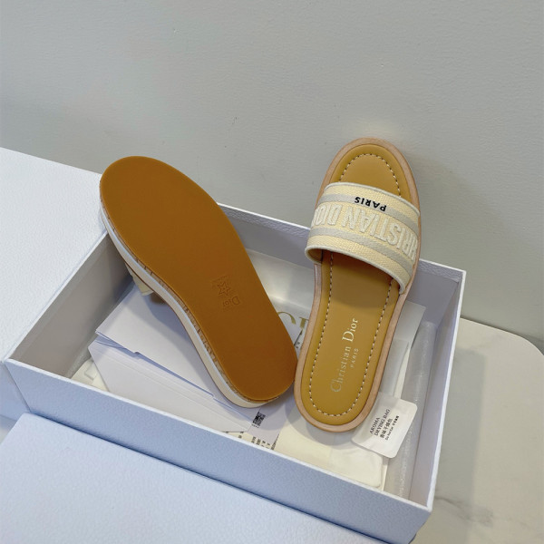 Christian Dior, Dway Platform, Women's Slipper, Beige