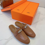 Hermes, Oz Mule, Women's Slipper, Camel