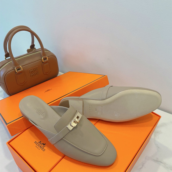 Hermes, Oz Mule, Women's Slipper, Grey