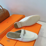 Hermes, Oz Mule, Women's Slipper, White