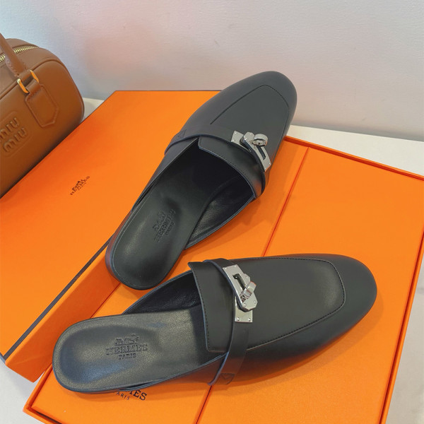 Hermes, Oz Mule, Women's Slipper, Black