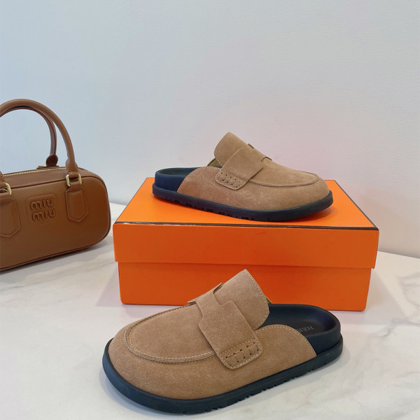 Hermes, Go Mule, Dames Slipper, Camel