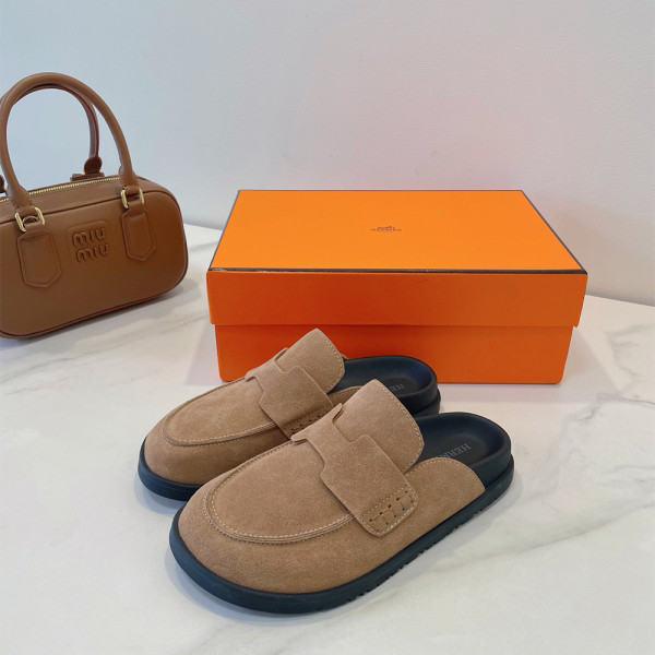 Hermes, Go Mule, Dames Slipper, Camel
