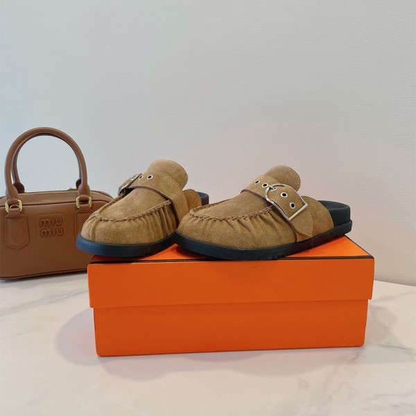 Hermes, Go Mule, Dames Slipper, Camel