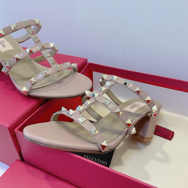 Valentino, Rockstud, Women's Slipper, Beige