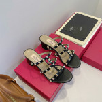 Valentino, Rockstud, Women's Slipper, Black
