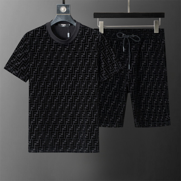 Fendi, Men's Short Set, Black