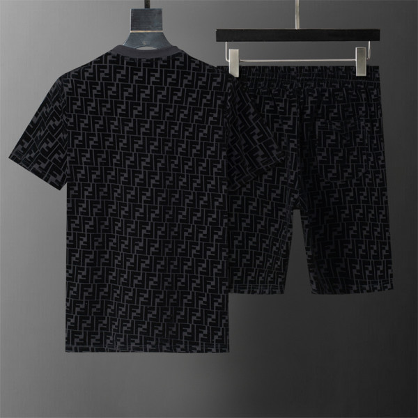 Fendi, Men's Short Set, Black