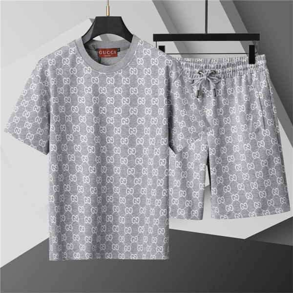 Gucci, Heren Short Set, Grijs