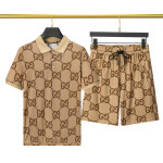 Gucci, Men's Short Set, Brown