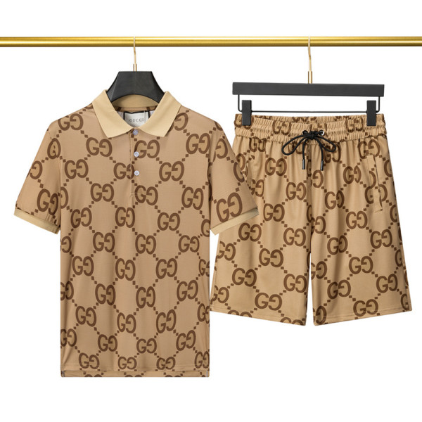 Gucci, Men's Short Set, Brown