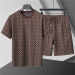 Louis Vuitton, Men's Short Set, Brown
