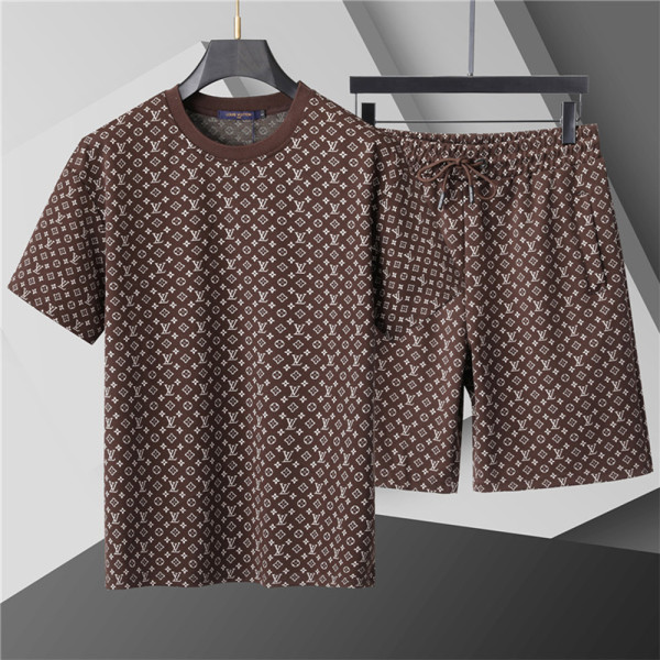 Louis Vuitton, Men's Short Set, Brown