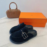Hermes, Go Mule, Heren Slipper, Zwart