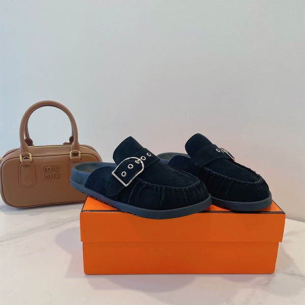 Hermes, Go Mule, Heren Slipper, Zwart