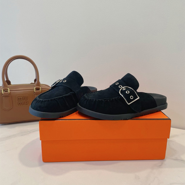 Hermes, Go Mule, Heren Slipper, Zwart
