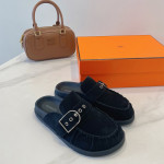 Hermes, Go Mule, Heren Slipper, Zwart