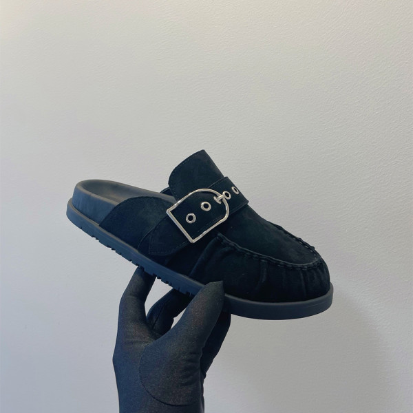 Hermes, Go Mule, Heren Slipper, Zwart