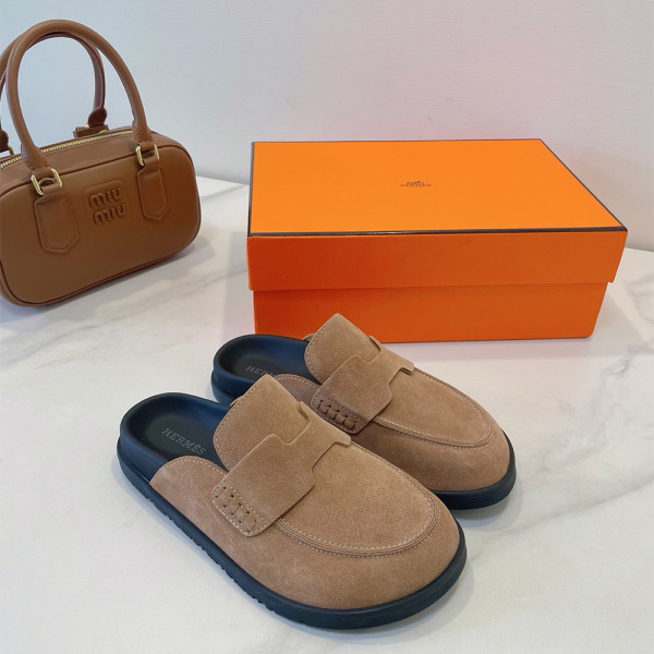 Hermes, Go Mule, Men's Slipper, Camel