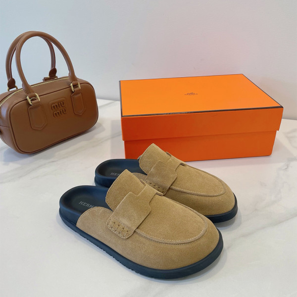 Hermes, Go Mule, Men's Slipper, Camel