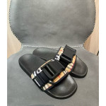 Burberry, Check Slides, Women's Slipper, Black