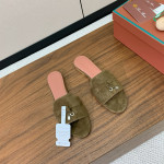 Loro Piana, Summer Charm, Women's Slipper, Khaki