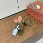 Loro Piana, Summer Charm, Women's Slipper, Khaki