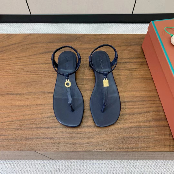 Loro Piana, Mindil, Women's Sandal, Navy