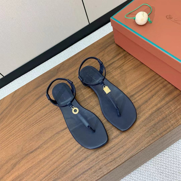 Loro Piana, Mindil, Women's Sandal, Navy