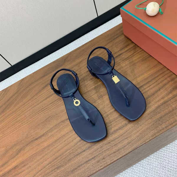 Loro Piana, Mindil, Women's Sandal, Navy