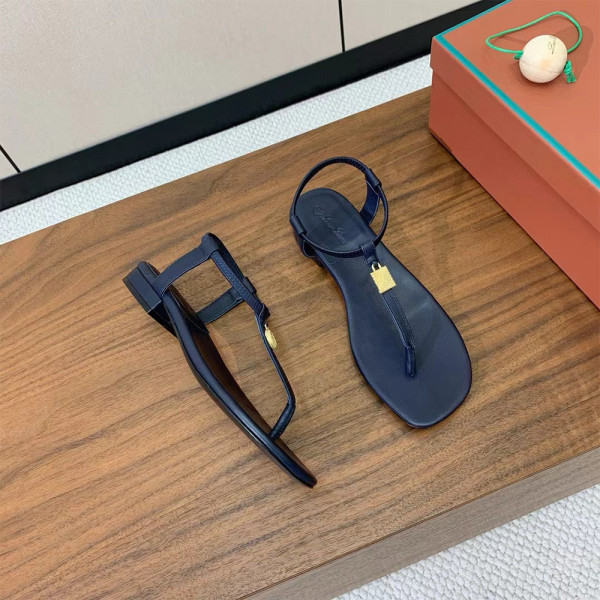 Loro Piana, Mindil, Women's Sandal, Navy