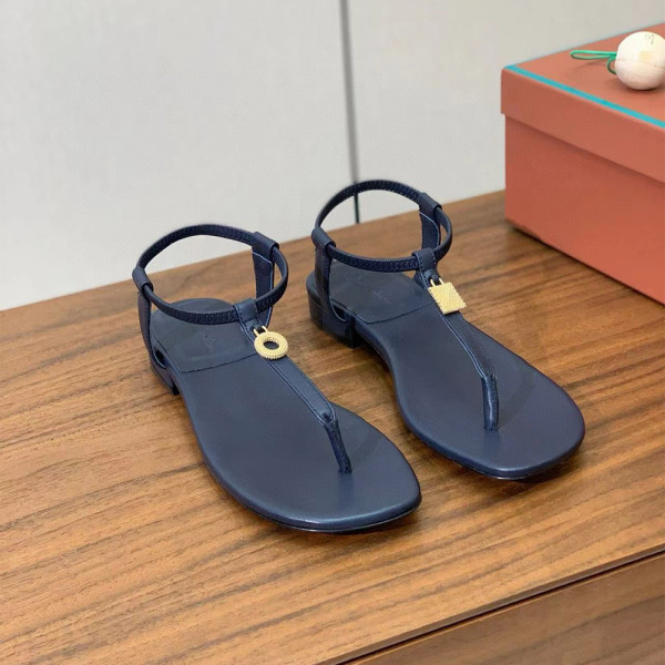 Loro Piana, Mindil, Women's Sandal, Navy