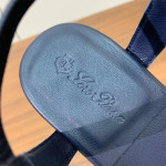 Loro Piana, Mindil, Women's Sandal, Navy