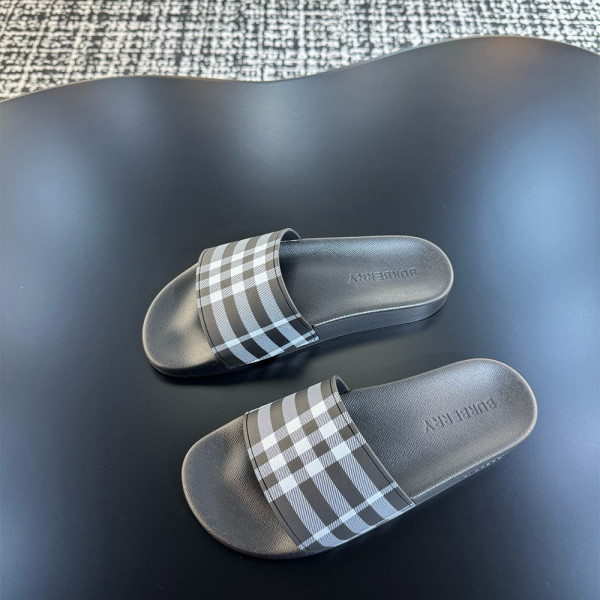 Burberry, Check Slides, Men's Slipper, Grey