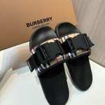 Burberry, Check Slides, Men's Slipper, Black