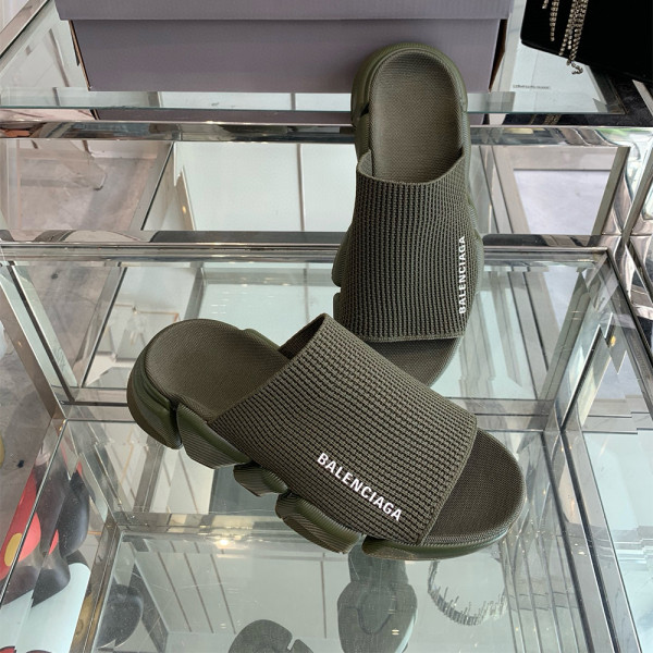 Balenciaga, Speed, Men's Slipper, Khaki