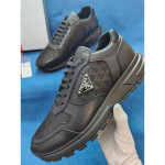 Prada, Leather and Re-Nylon, Men's Sneaker, Black