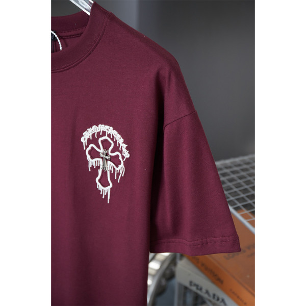 Chrome Hearts, Men's T-Shirt, Burgundy