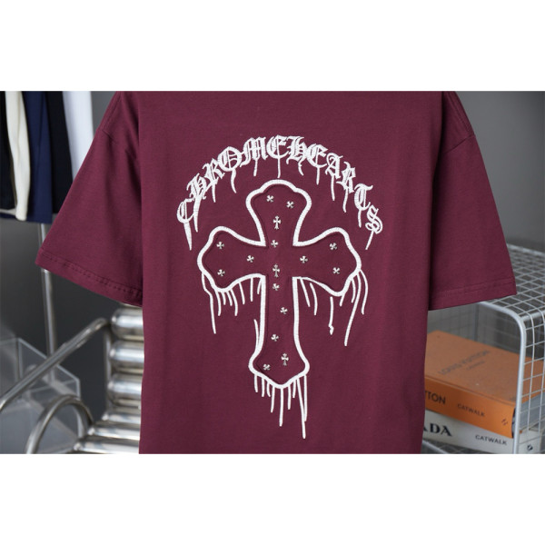Chrome Hearts, Men's T-Shirt, Burgundy