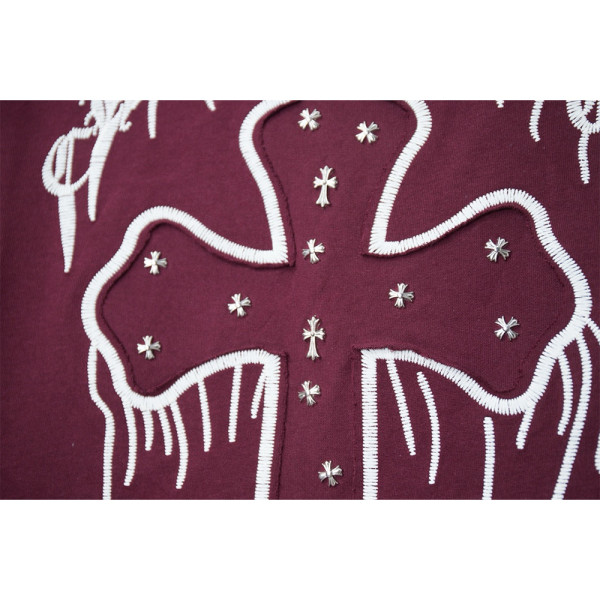 Chrome Hearts, Men's T-Shirt, Burgundy