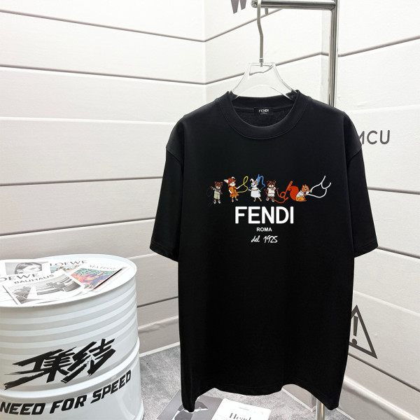 Fendi, Men's T-Shirt, Black