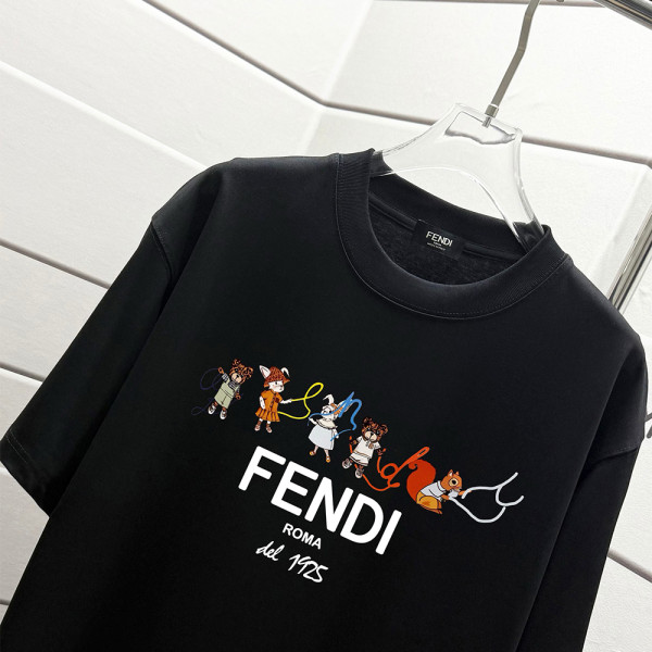 Fendi, Men's T-Shirt, Black