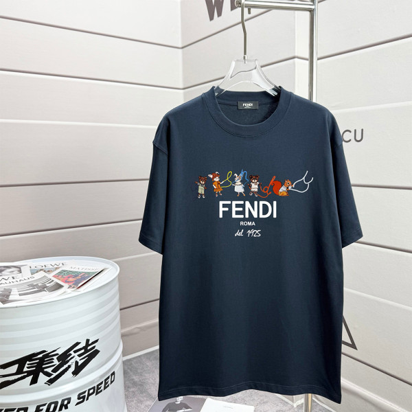 Fendi, Men's T-Shirt, Grey