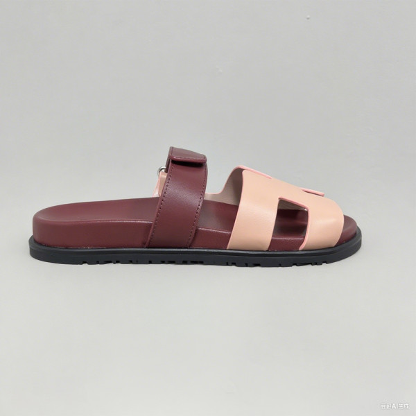 Hermes, Chypre, Women's Slipper, Burgundy