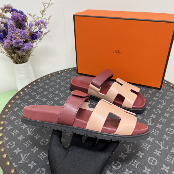 Hermes, Chypre, Men's Slipper, Burgundy