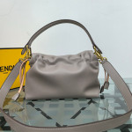 Fendi, Mamma Baguette, Women's Bag, Grey