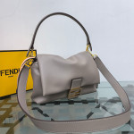 Fendi, Mamma Baguette, Women's Bag, Grey